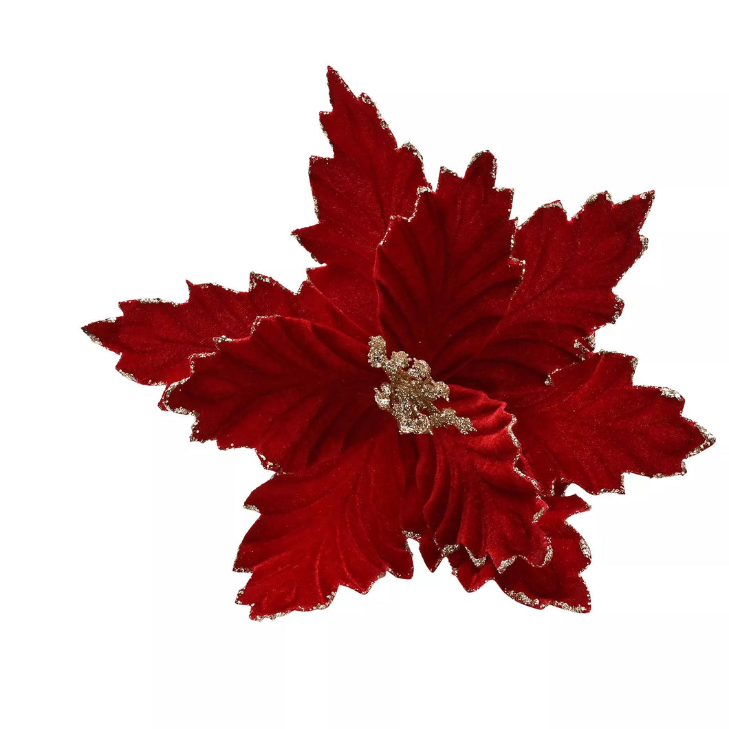 Red Velvet Poinsettia Stem