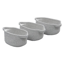 Load image into Gallery viewer, Cotton Rope Storage Basket Oval Handle
