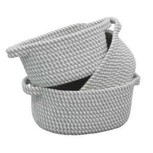 Cotton Rope Storage Basket Oval Handle