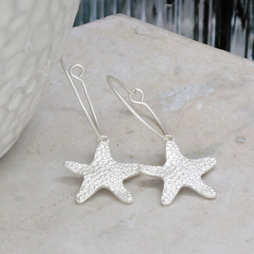 Starfish Hoop Earrings