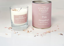 Load image into Gallery viewer, Pink Grapefruit &amp; Lilly Glass Candle

