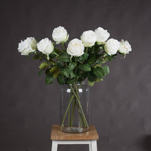 Load image into Gallery viewer, Traditional Rose White Faux Flower
