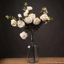 Load image into Gallery viewer, White Rose Spray Faux Flower

