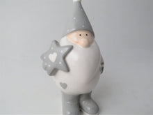 Load image into Gallery viewer, Ceramic Grey Santa With Star
