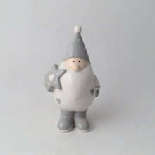 Load image into Gallery viewer, Ceramic Grey Santa With Star
