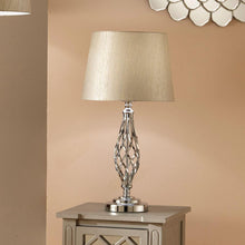 Load image into Gallery viewer, Twist Detail Table Lamp- Silver
