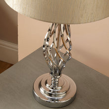 Load image into Gallery viewer, Twist Detail Table Lamp- Silver
