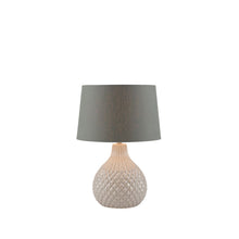 Load image into Gallery viewer, Grey Geo Ceramic Table Lamp
