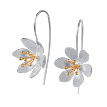 Load image into Gallery viewer, Water lily Hook Sterling Silver Earrings
