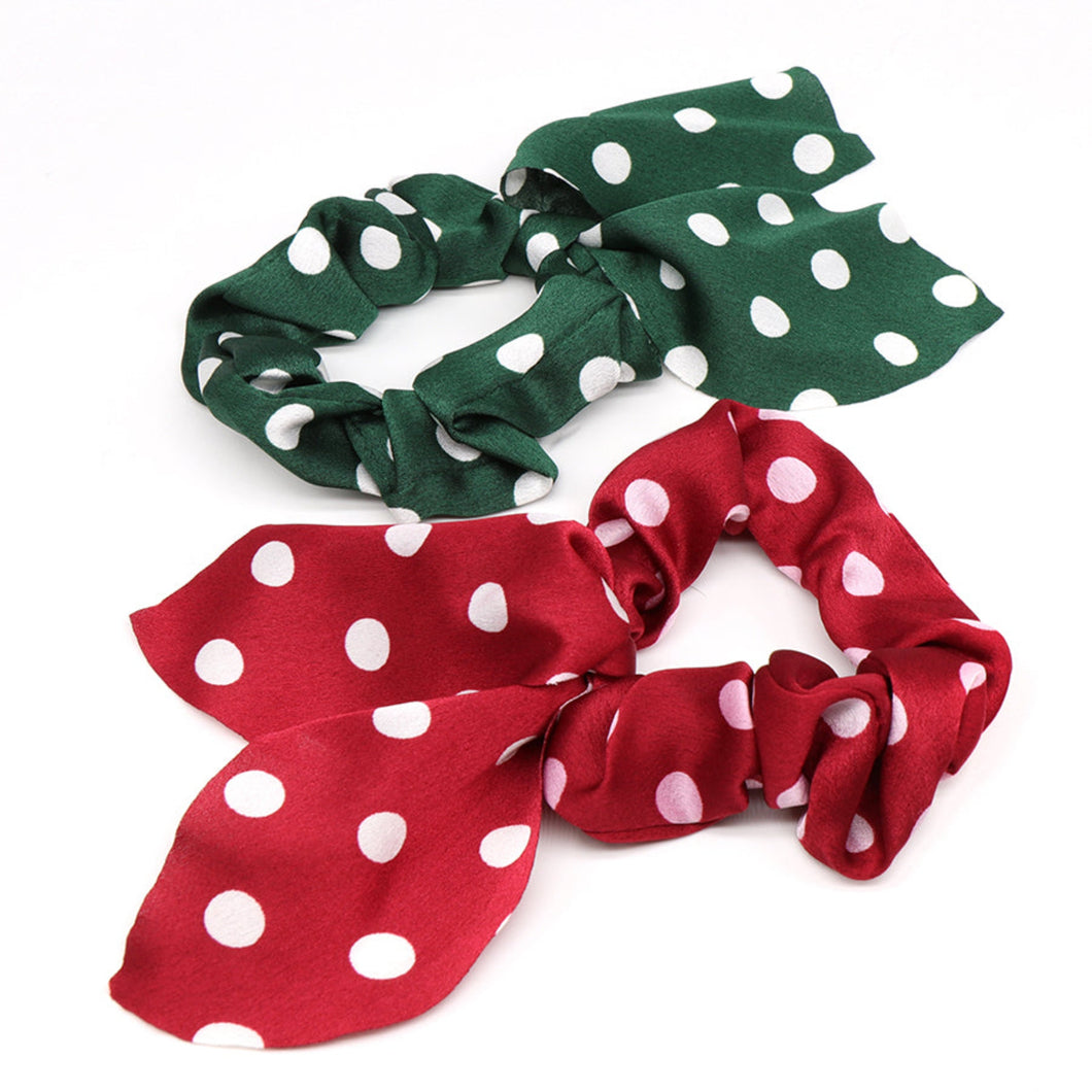 Red/Green Satin Scrunchies