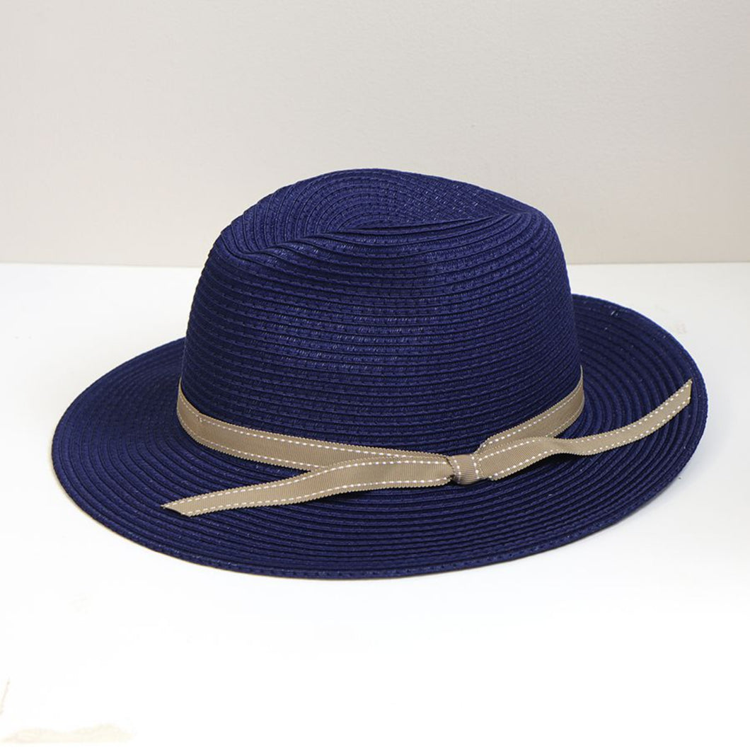 Navy Trilby Summer Hat