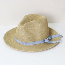 Load image into Gallery viewer, Natural Colour Trilby Summer Hat
