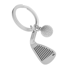 Load image into Gallery viewer, Silver Golf Club &amp; Ball Keyring

