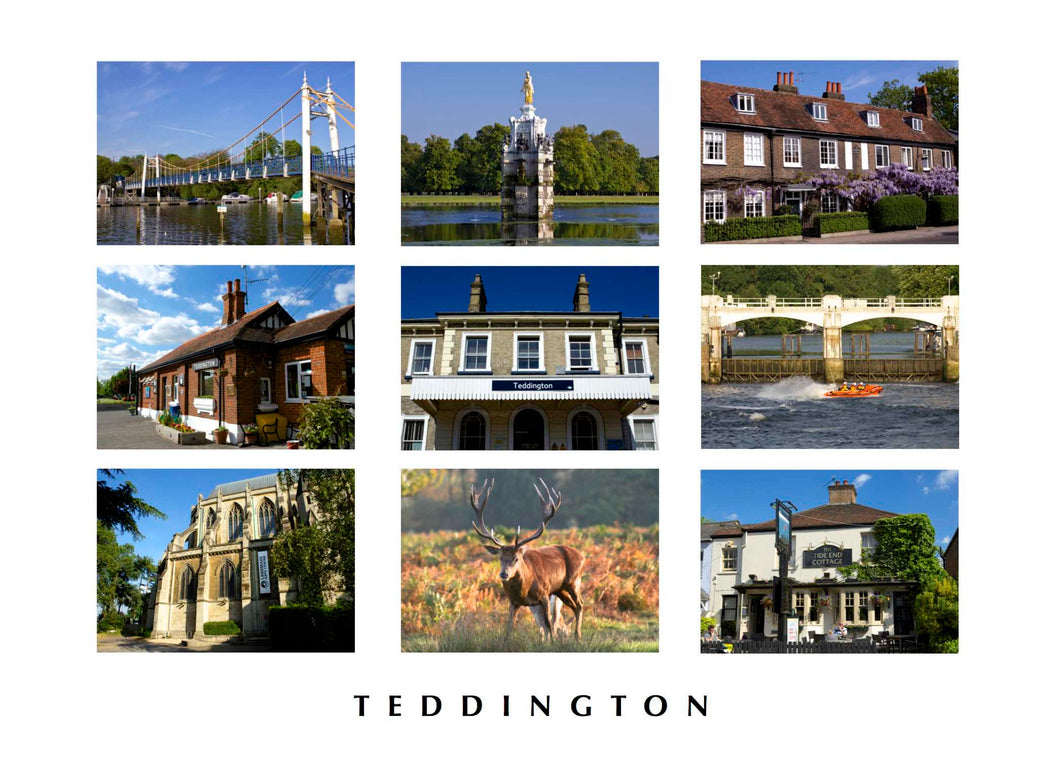 Montage of Teddington Greeting Card