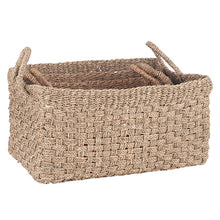 Load image into Gallery viewer, Seagrass Oblong Handled Baskets
