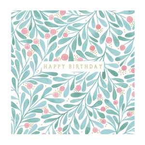 Leaves & Berries - Birthday Card