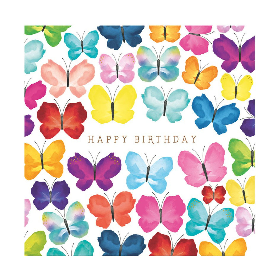 Colourful Butterflies - Birthday Card