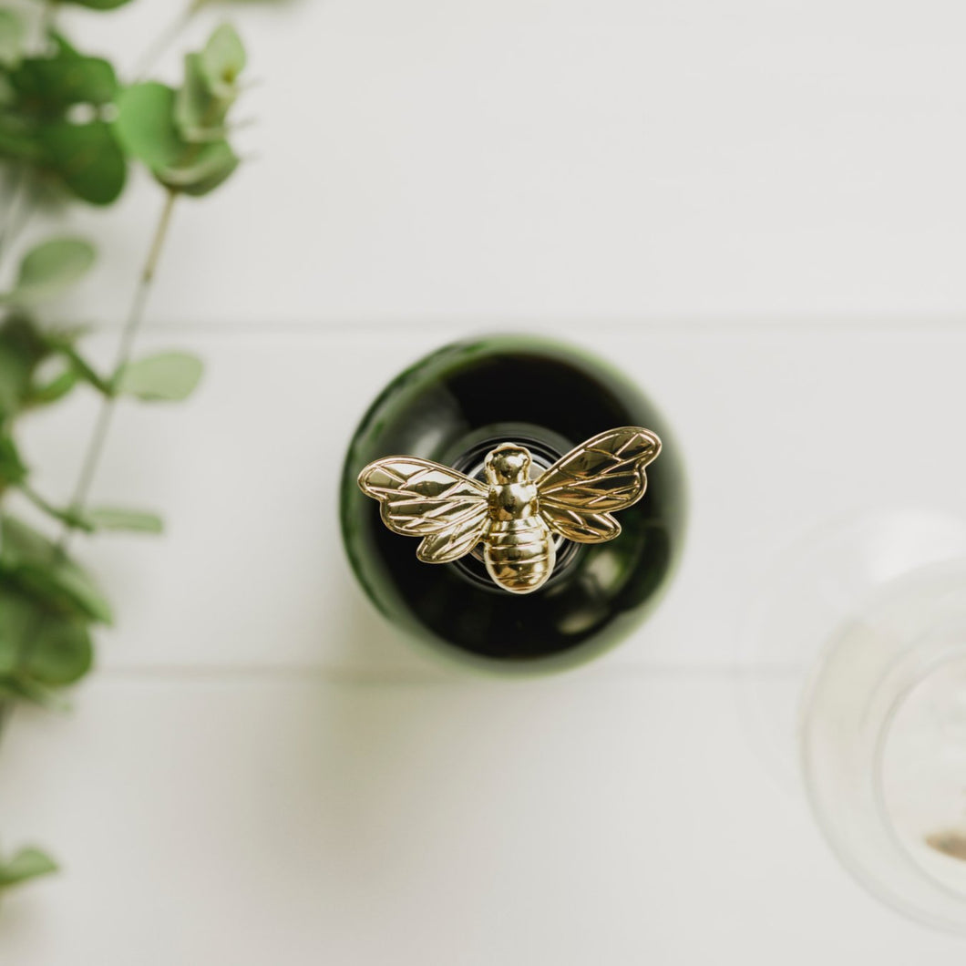 Gold Bee Bottle Stopper