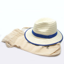 Load image into Gallery viewer, Children&#39;s Panama Foldable Hat – Blue
