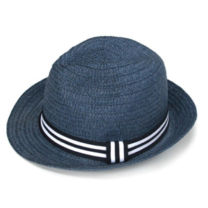 Blue Childrens Trilby Foldable Hat