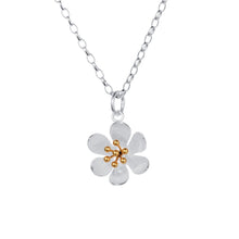 Load image into Gallery viewer, Daisy Necklace Sterling Silver &amp; Gold

