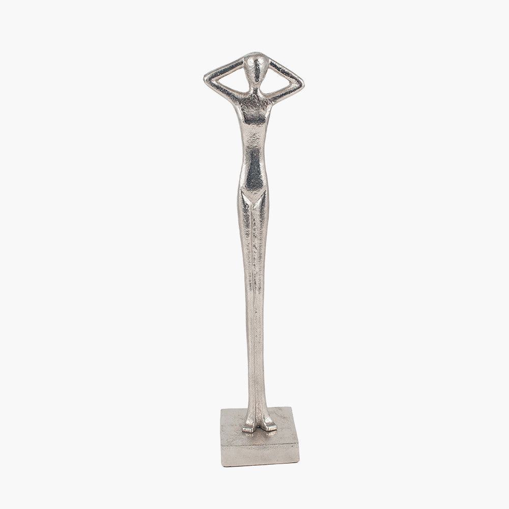 Silver Metal Hands on Head Statue