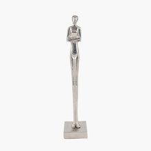 Load image into Gallery viewer, Silver Metal Arms Folded Statue
