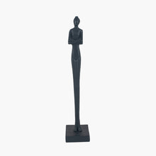 Load image into Gallery viewer, Matt Black Metal Arms Folded Statue
