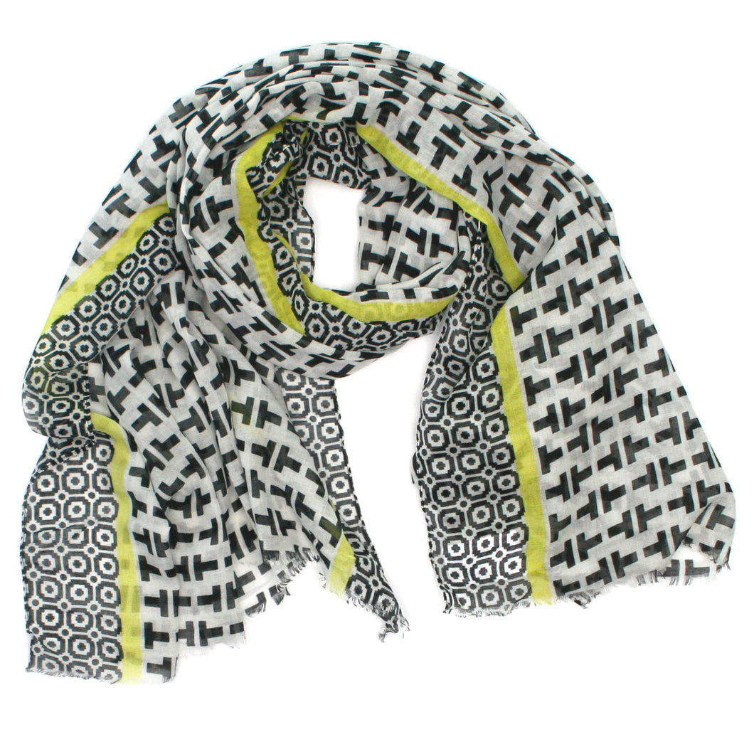 The T Scarf- Black/Yellow