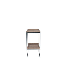 Load image into Gallery viewer, Natural Wood and Black Metal Side Table
