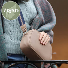 Load image into Gallery viewer, Camel Vegan Leather Camera Bag
