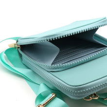 Load image into Gallery viewer, Pale Aqua Recycled Nylon Phone Bag
