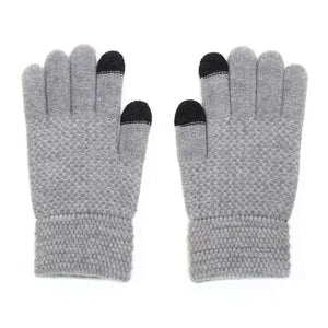 Grey Acrylic Men's Gloves