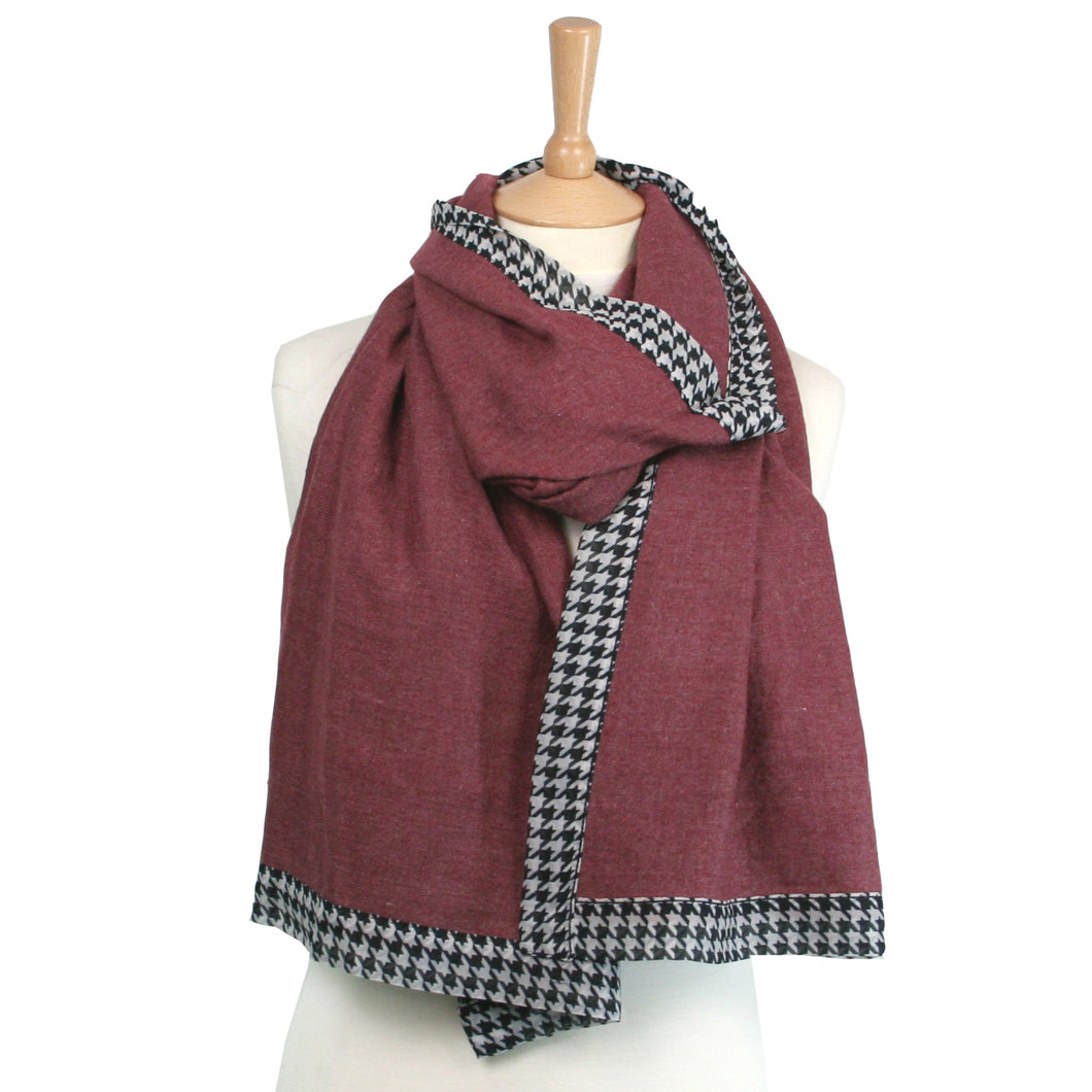Dogtooth Edge Thick Style Scarf Heather