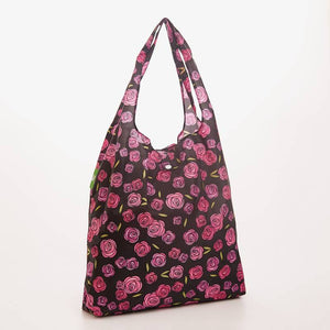 Black Rose Eco Foldable Shopping Bag