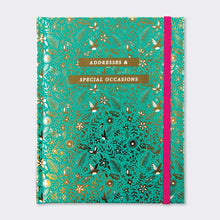 Load image into Gallery viewer, Teal &amp; Gold Floral Address Book
