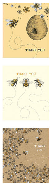Bee Thank You Pack Of 12 Notecards
