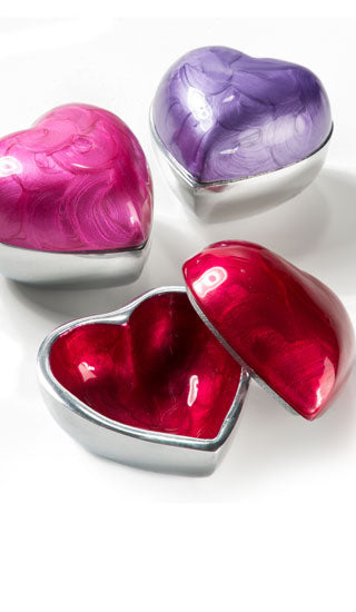 Mini Heart Trinket Box - Various Colours