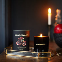 Load image into Gallery viewer, Black Pomegranate Noir Glass Candle
