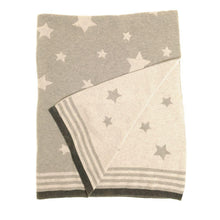 Load image into Gallery viewer, soft-grey-star-baby-blanket
