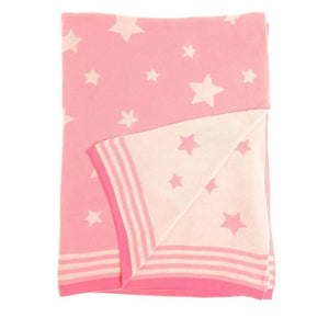 pink-star-knitted-baby-blanket