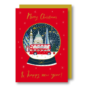 London Snow Globe Christmas Card Pack of 8
