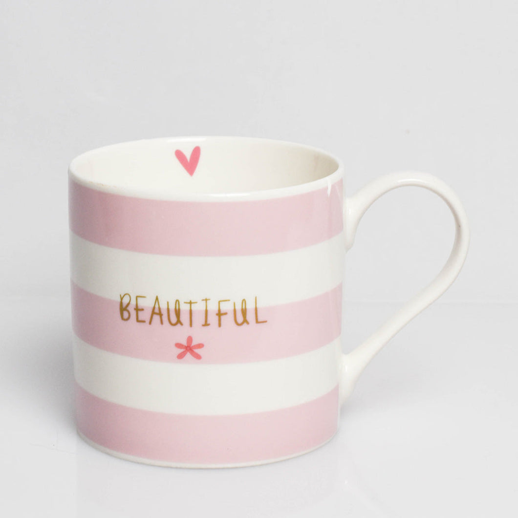 Pink Stripe Beautiful Mug