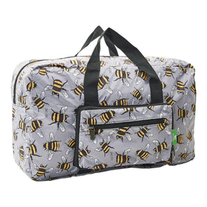 Grey Bees Eco Foldable Holdall