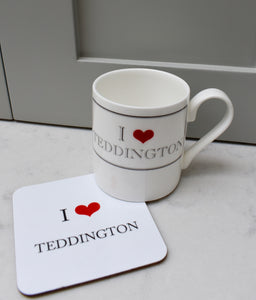 I Heart Teddington Bone China Mug