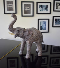 Load image into Gallery viewer, A-Z Newsprint Decorative Papier Mache Elephants
