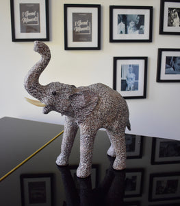 A-Z Newsprint Decorative Papier Mache Elephants
