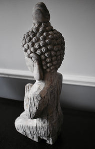 Mystic Garden Stone Kneeling Buddha (Two Sizes)