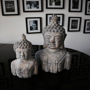 Mystic Garden Stone Buddha Head (Two Sizes)