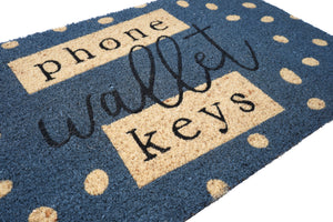 Phone, Wallet, Keys Doormat